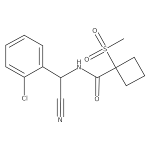 N-[(2-Chlorophenyl)-cyanomethyl]-1-methylsulfonylcyclobutane-1-carboxamide结构式