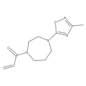 1-[4-(3-Methyl-1,2,4-thiadiazol-5-yl)-1,4-diazepan-1-yl]prop-2-en-1-one结构式