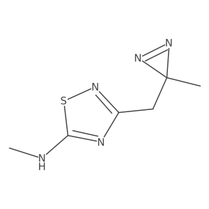 N-methyl-3-[(3-methyl-3H-diazirin-3-yl)methyl]-1,2,4-thiadiazol-5-amine Structure