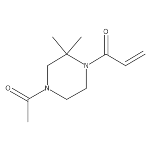 1-(4-Acetyl-2,2-dimethylpiperazin-1-yl)prop-2-en-1-one结构式