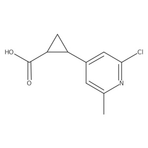 rac-(1R,2R)-2-(2-chloro-6-methylpyridin-4-yl)cyclopropane-1-carboxylic acid Structure