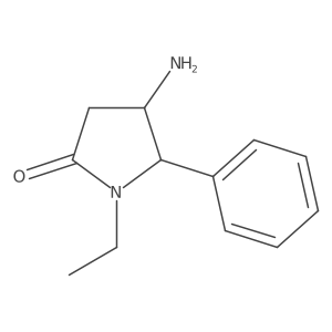 4-Amino-1-ethyl-5-phenylpyrrolidin-2-one Structure