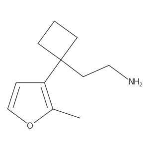2-[1-(2-Methylfuran-3-yl)cyclobutyl]ethan-1-amine结构式