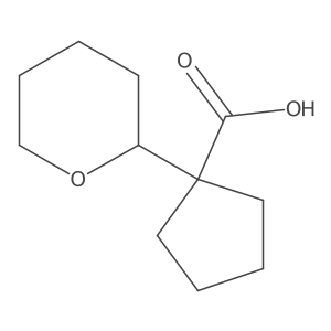 1-(Oxan-2-yl)cyclopentane-1-carboxylic acid Structure