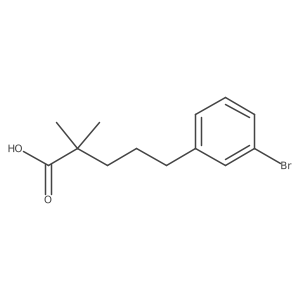 5-(3-Bromophenyl)-2,2-dimethylpentanoic acid Structure