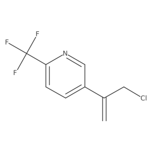5-(3-Chloroprop-1-en-2-yl)-2-(trifluoromethyl)pyridine Structure