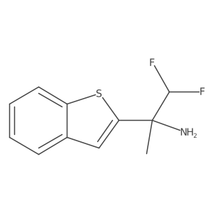 2-(1-Benzothiophen-2-yl)-1,1-difluoropropan-2-amine结构式