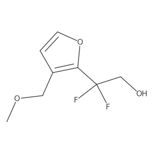 2,2-Difluoro-2-[3-(methoxymethyl)furan-2-yl]ethan-1-ol结构式