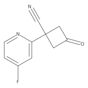 1-(4-Fluoropyridin-2-yl)-3-oxocyclobutane-1-carbonitrile Structure