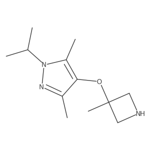 3,5-dimethyl-4-[(3-methylazetidin-3-yl)oxy]-1-(propan-2-yl)-1H-pyrazole Structure