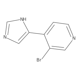 3-bromo-4-(1H-imidazol-4-yl)pyridine结构式