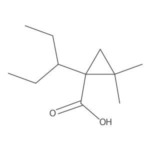 2,2-Dimethyl-1-(pentan-3-yl)cyclopropane-1-carboxylic acid Structure