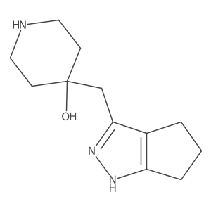 4-({1H,4H,5H,6H-cyclopenta[c]pyrazol-3-yl}methyl)piperidin-4-ol Structure