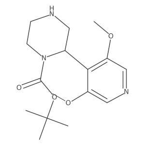 Tert-butyl 2-(3,5-dimethoxypyridin-4-yl)piperazine-1-carboxylate Structure