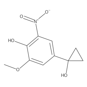 4-(1-Hydroxycyclopropyl)-2-methoxy-6-nitrophenol结构式
