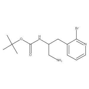 tert-butyl N-[1-amino-3-(2-bromopyridin-3-yl)propan-2-yl]carbamate Structure