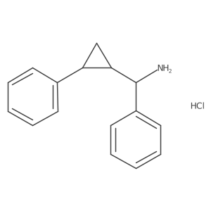 Phenyl-(2-phenylcyclopropyl)methanamine;hydrochloride Structure
