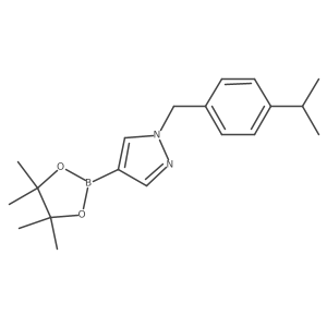 1-(4-Isopropylbenzyl)-4-(4,4,5,5-tetramethyl-[1,3,2]dioxaborolan-2-yl)-1H-pyrazole结构式