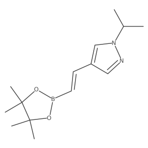 1-(propan-2-yl)-4-[2-(tetramethyl-1,3,2-dioxaborolan-2-yl)ethenyl]-1H-pyrazole Structure
