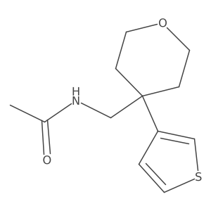 N-{[4-(thiophen-3-yl)oxan-4-yl]methyl}acetamide Structure