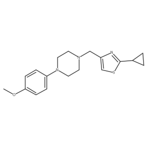 1-[(2-Cyclopropyl-1,3-thiazol-4-yl)methyl]-4-(4-methoxyphenyl)piperazine结构式