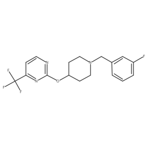 2-({1-[(3-Fluorophenyl)methyl]piperidin-4-yl}oxy)-4-(trifluoromethyl)pyrimidine Structure