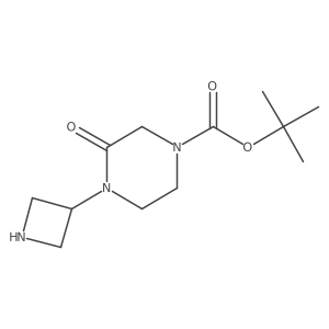 Tert-butyl 4-(azetidin-3-yl)-3-oxopiperazine-1-carboxylate Structure