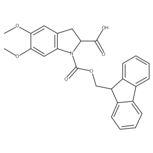 1-{[(9H-fluoren-9-yl)methoxy]carbonyl}-5,6-dimethoxy-2,3-dihydro-1H-indole-2-carboxylic acid Structure