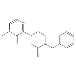 3-(4-Benzyl-3-oxopiperazin-1-yl)-1-methyl-1,2-dihydropyrazin-2-one Structure