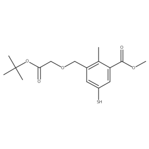 Methyl 3-{[2-(tert-butoxy)-2-oxoethoxy]methyl}-2-methyl-5-sulfanylbenzoate结构式