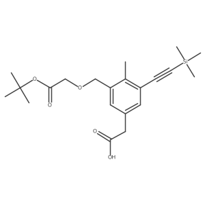 2-(3-{[2-(Tert-butoxy)-2-oxoethoxy]methyl}-4-methyl-5-[2-(trimethylsilyl)ethynyl]phenyl)acetic acid结构式