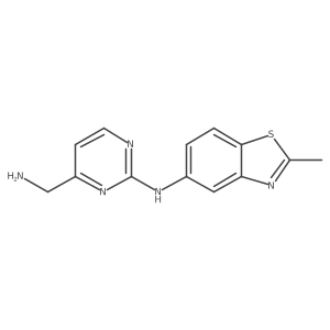 N-[4-(aminomethyl)pyrimidin-2-yl]-2-methyl-1,3-benzothiazol-5-amine结构式