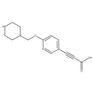 3-{6-[(Piperidin-4-yl)methoxy]pyridin-3-yl}prop-2-ynoic acid结构式