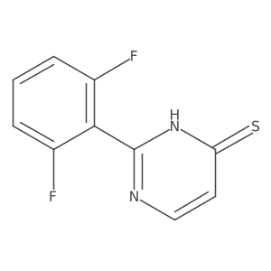 2-(2,6-Difluorophenyl)-3,4-dihydropyrimidine-4-thione结构式