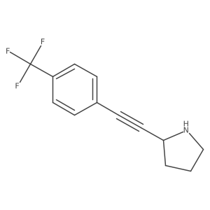 2-((4-(Trifluoromethyl)phenyl)ethynyl)pyrrolidine结构式