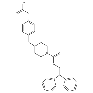 2-{4-[(1-{[(9H-fluoren-9-yl)methoxy]carbonyl}piperidin-4-yl)oxy]phenyl}acetic acid Structure