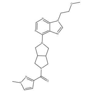 9-(2-methoxyethyl)-6-[5-(1-methyl-1H-pyrazole-3-carbonyl)-octahydropyrrolo[3,4-c]pyrrol-2-yl]-9H-purine结构式