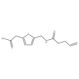 2-[5-({[(Prop-2-en-1-yloxy)carbonyl]amino}methyl)thiophen-2-yl]acetic acid结构式