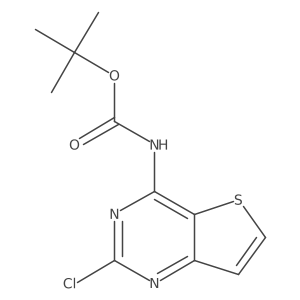 tert-butyl N-{2-chlorothieno[3,2-d]pyrimidin-4-yl}carbamate结构式
