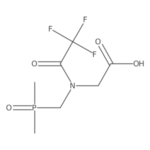 2-[dimethylphosphorylmethyl-(2,2,2-trifluoroacetyl)amino]acetic acid Structure