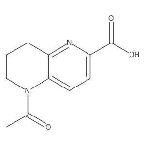 5-Acetyl-5,6,7,8-tetrahydro-1,5-naphthyridine-2-carboxylic acid结构式