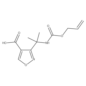 3-(2-{[(Prop-2-en-1-yloxy)carbonyl]amino}propan-2-yl)-1,2-oxazole-4-carboxylic acid Structure