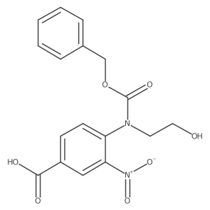 4-{[(Benzyloxy)carbonyl](2-hydroxyethyl)amino}-3-nitrobenzoic acid Structure