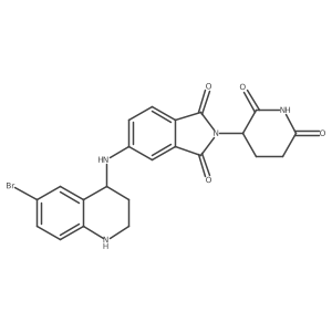 5-[(6-bromo-1,2,3,4-tetrahydroquinolin-4-yl)amino]-2-(2,6-dioxopiperidin-3-yl)-2,3-dihydro-1H-isoindole-1,3-dione结构式