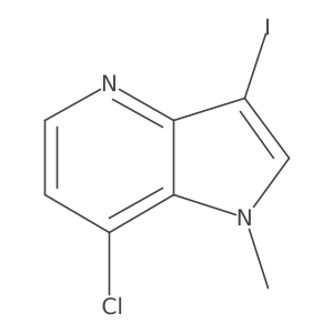 7-Chloro-3-iodo-1-methyl-1H-pyrrolo[3,2-b]pyridine结构式