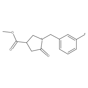 Methyl 1-[(3-fluorophenyl)methyl]-5-oxopyrrolidine-3-carboxylate结构式