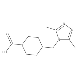 4-((3,5-Dimethyl-4H-1,2,4-triazol-4-yl)methyl)cyclohexane-1-carboxylic acid结构式