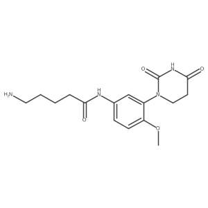 5-amino-N-[3-(2,4-dioxo-1,3-diazinan-1-yl)-4-methoxyphenyl]pentanamide结构式