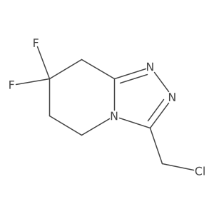 3-(chloromethyl)-7,7-difluoro-5H,6H,7H,8H-[1,2,4]triazolo[4,3-a]pyridine Structure