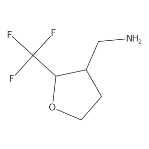 rac-1-[(2R,3R)-2-(trifluoromethyl)oxolan-3-yl]methanamine, cis结构式